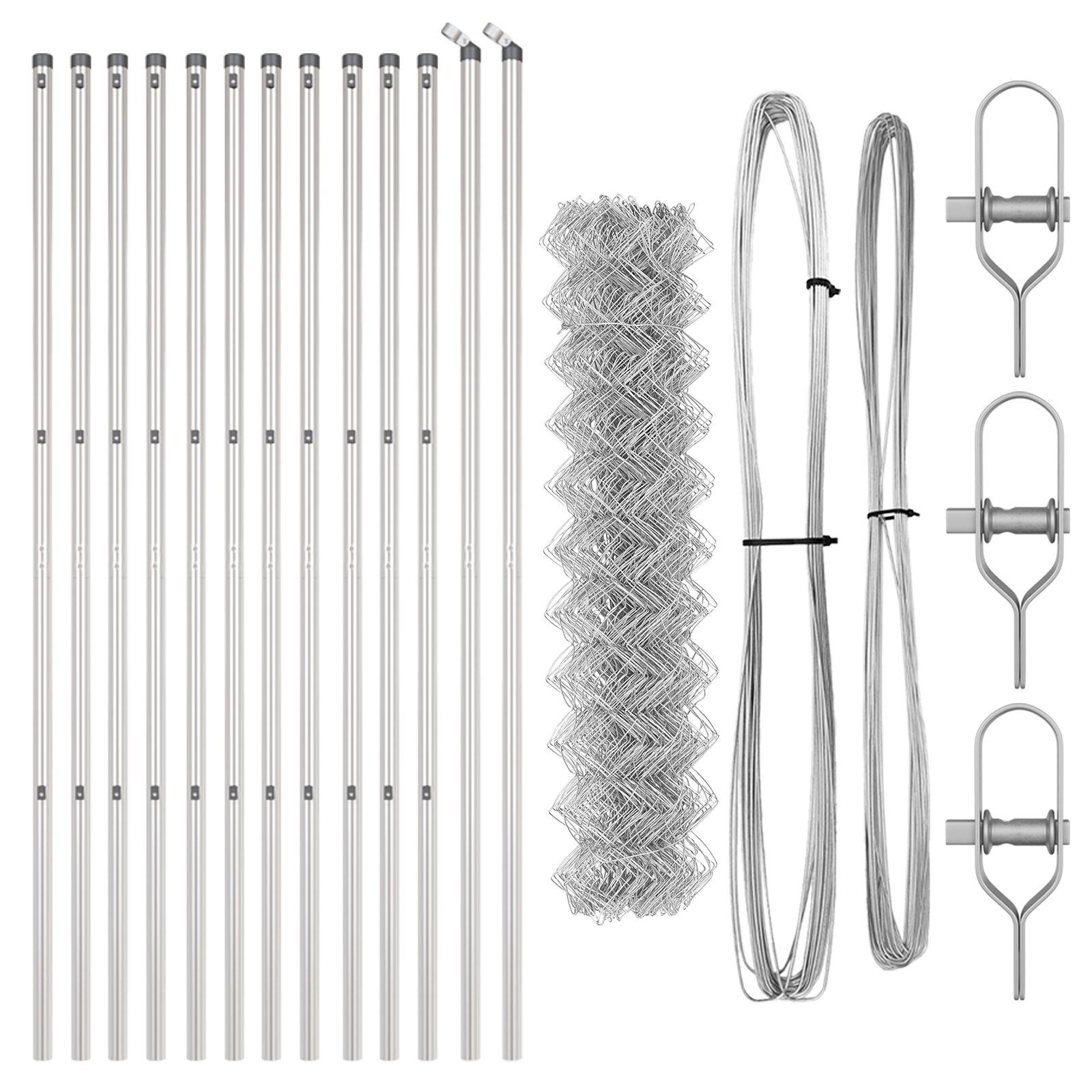 Kædehegn med 13 Stænger 1.2x25 m Galvaniseret Stål