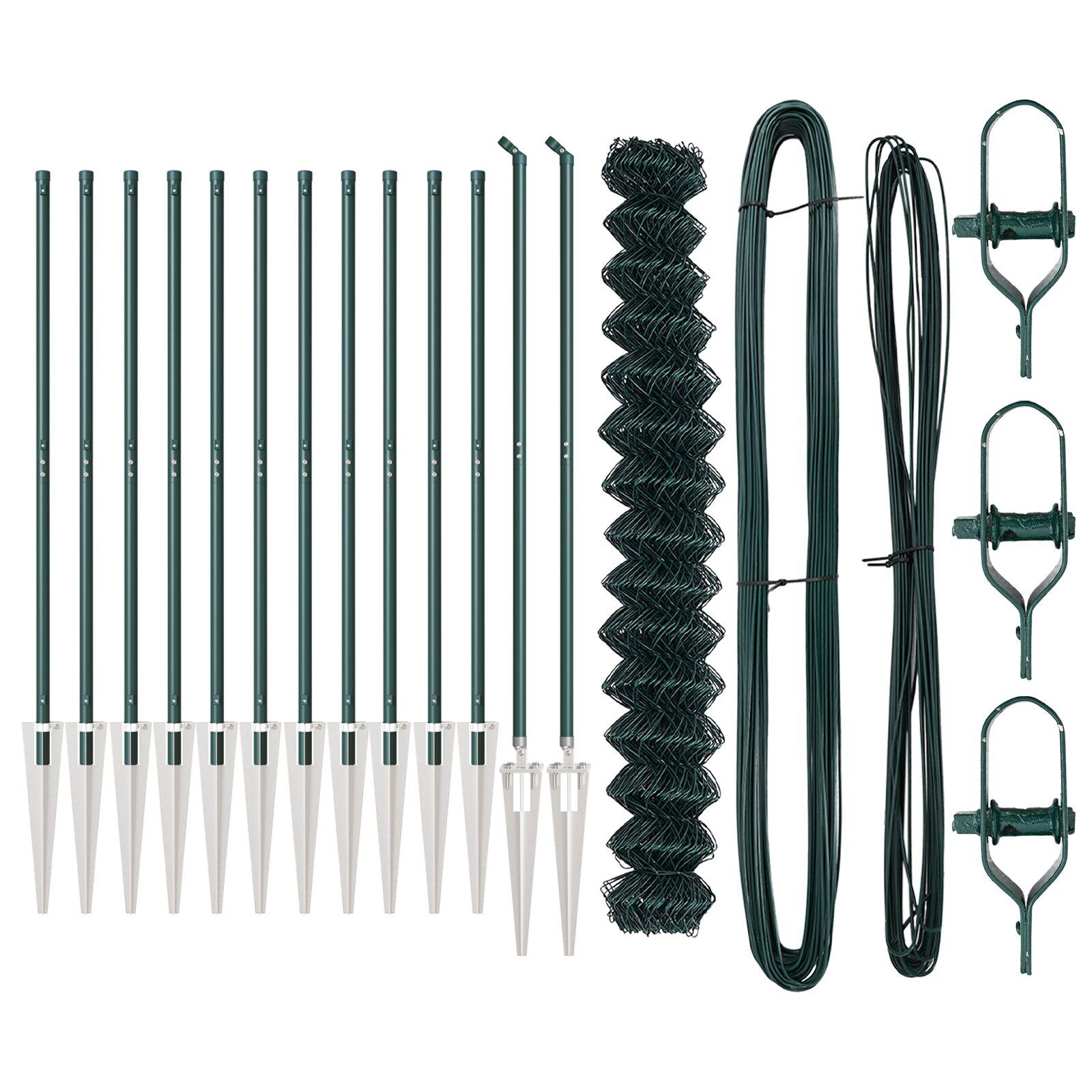 Kædede Hegn Sæt af 2 Grøn Metal 1,5 x 25 m Kædede hægn