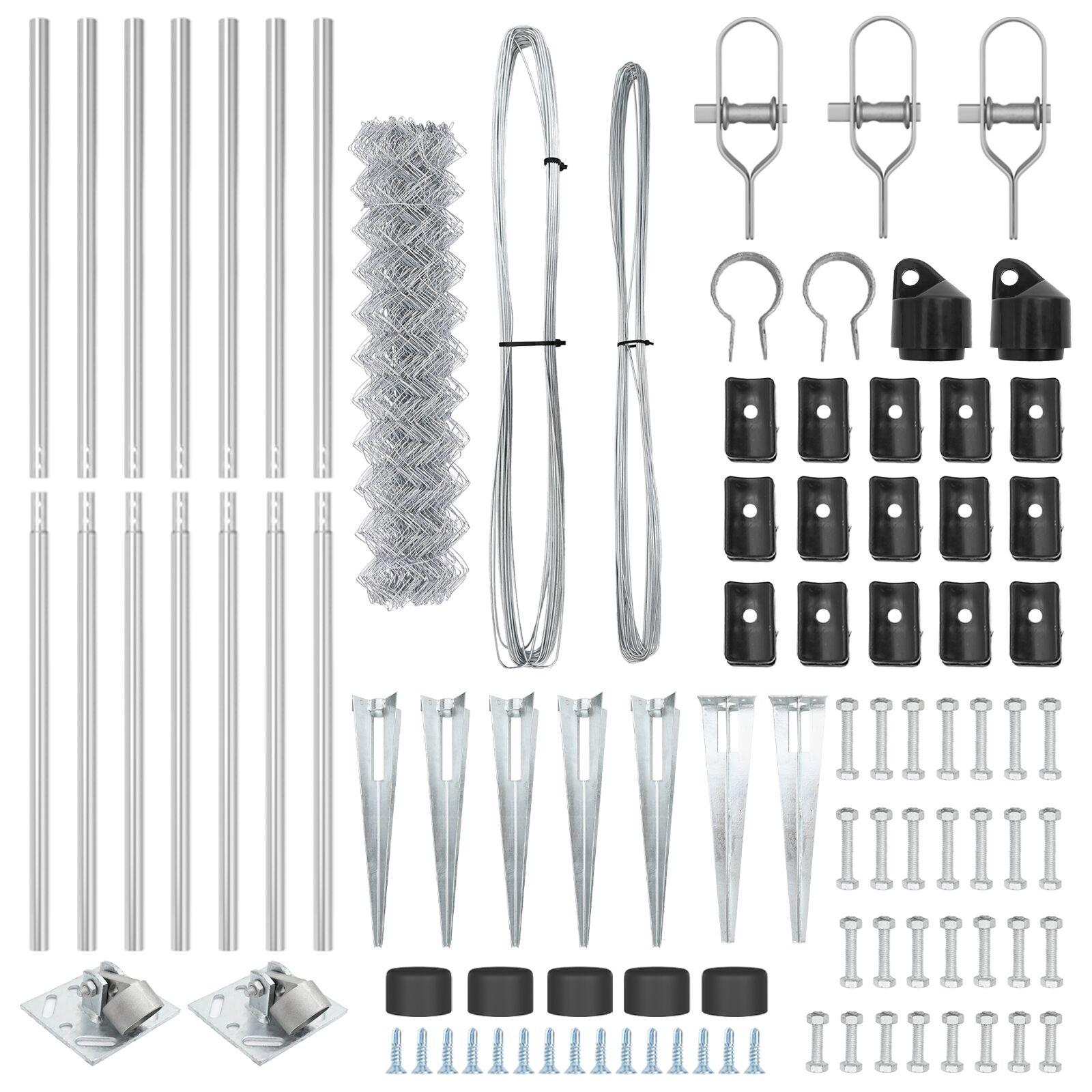 Kædehegn med 7 Spike Poster 1.2 x 10 m Galvaniseret stål