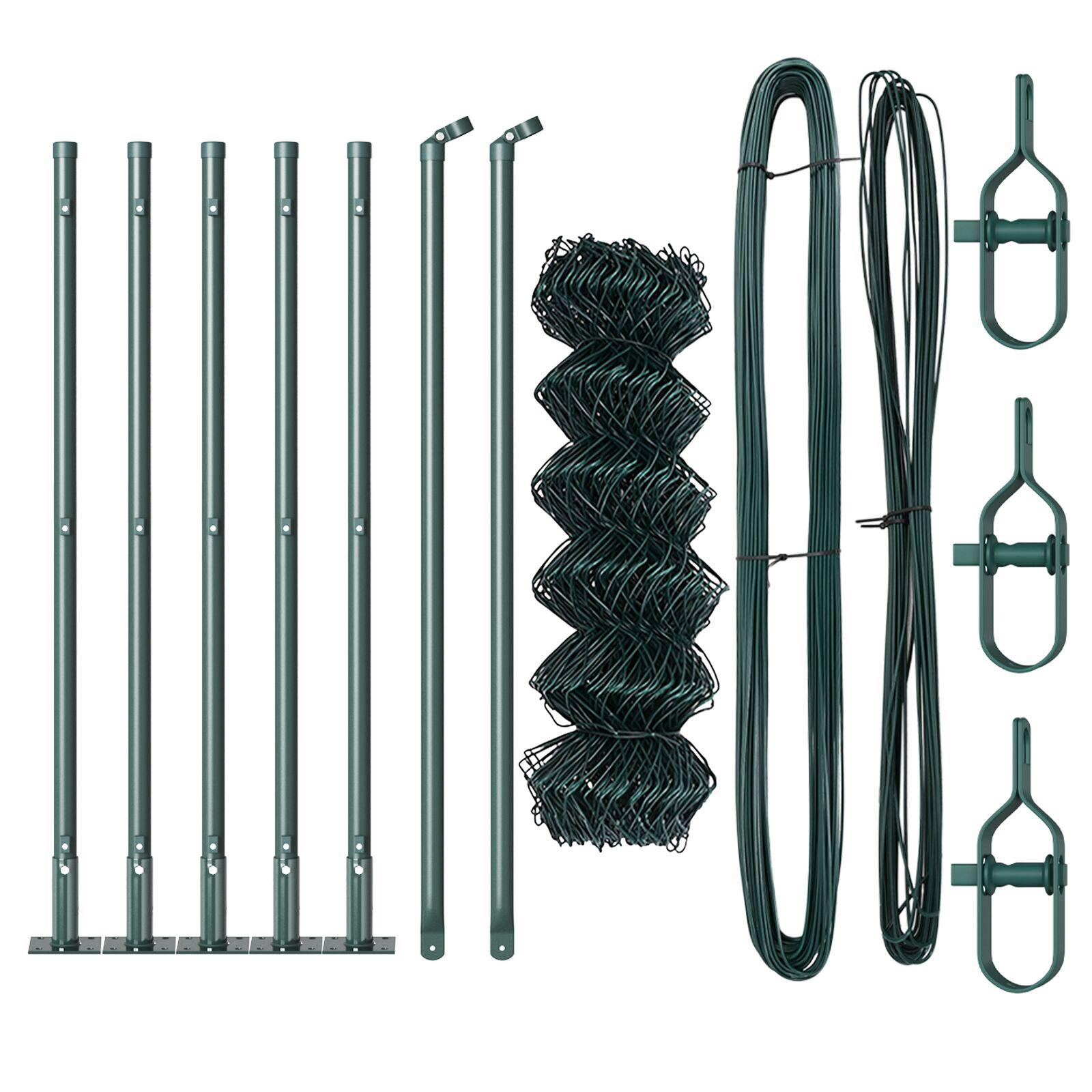 Kædetrådhegn med 7 flanger 0.6x10 m Galvaniseret stål