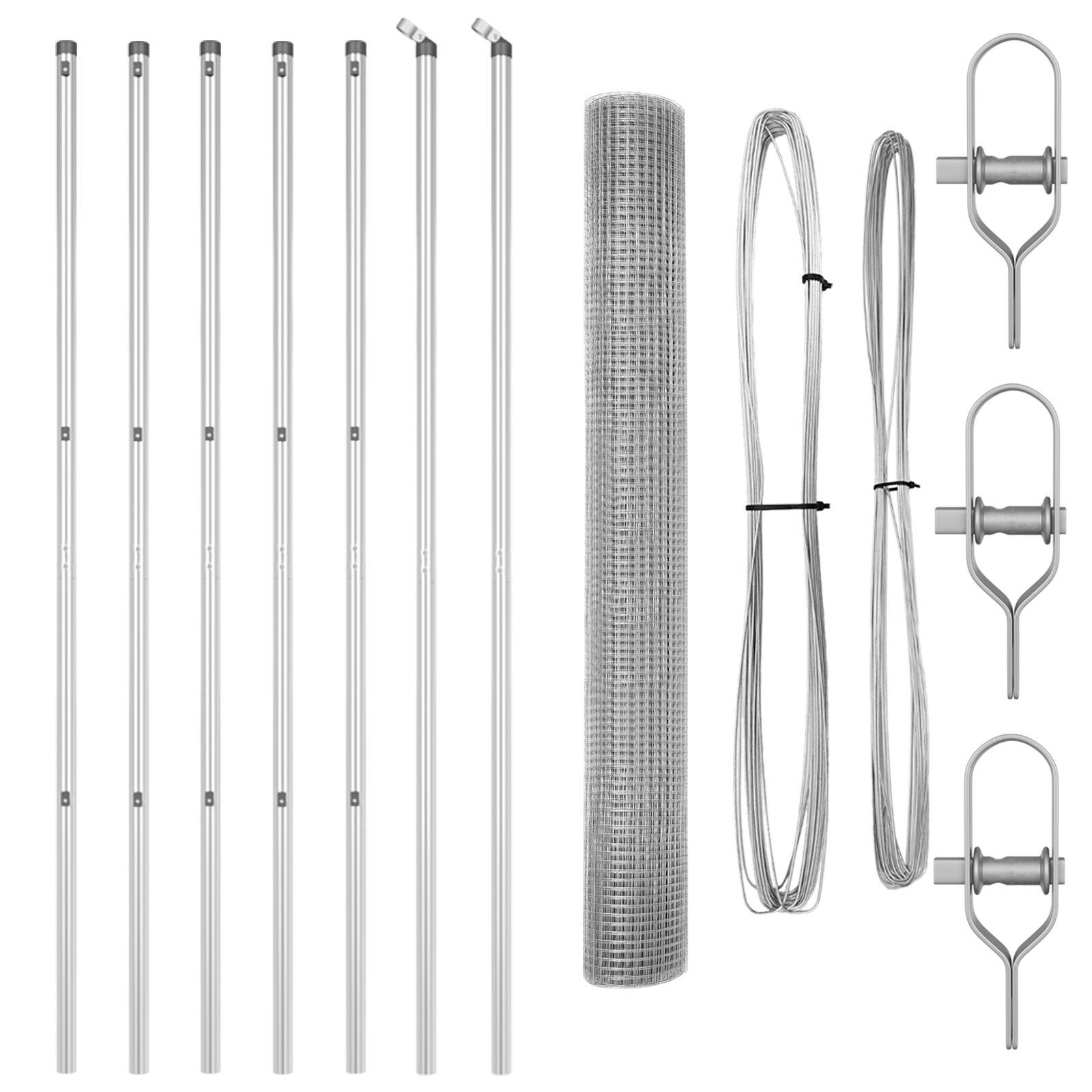Stolpe sæt Sæt af 2 Galvaniseret stål 10 x 1 m Robust