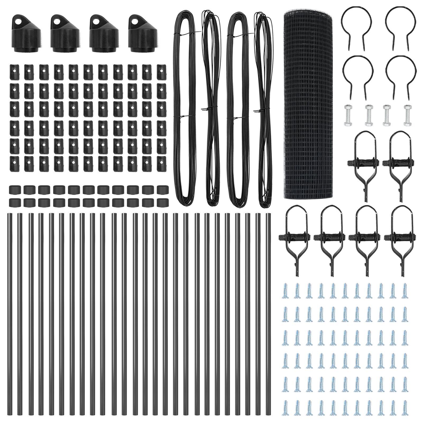 Svejset Trådhegn med 13 Stolper Grå 0.4x50 m Stål