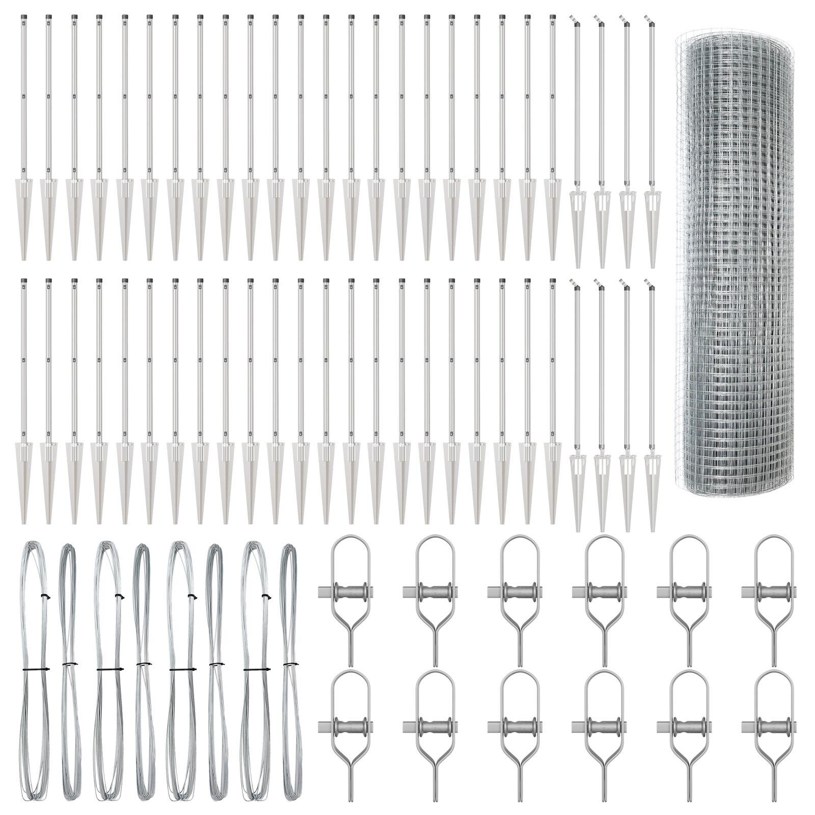 Svejsede Trådgitter med 13 Ankerpigge 0.6x100 m Galvaniseret Stål