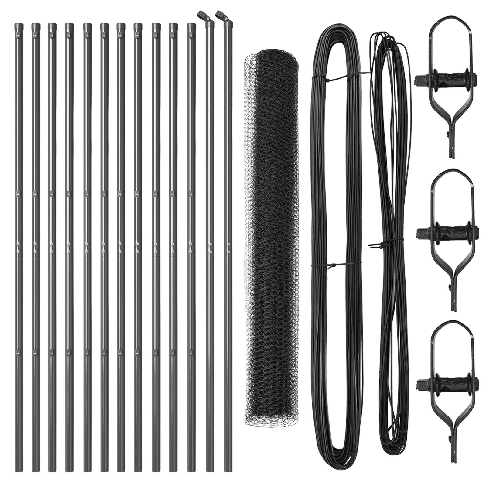 Hegnssæt Sæt af 2 Grå Galvaniseret stål Stor Holdbar