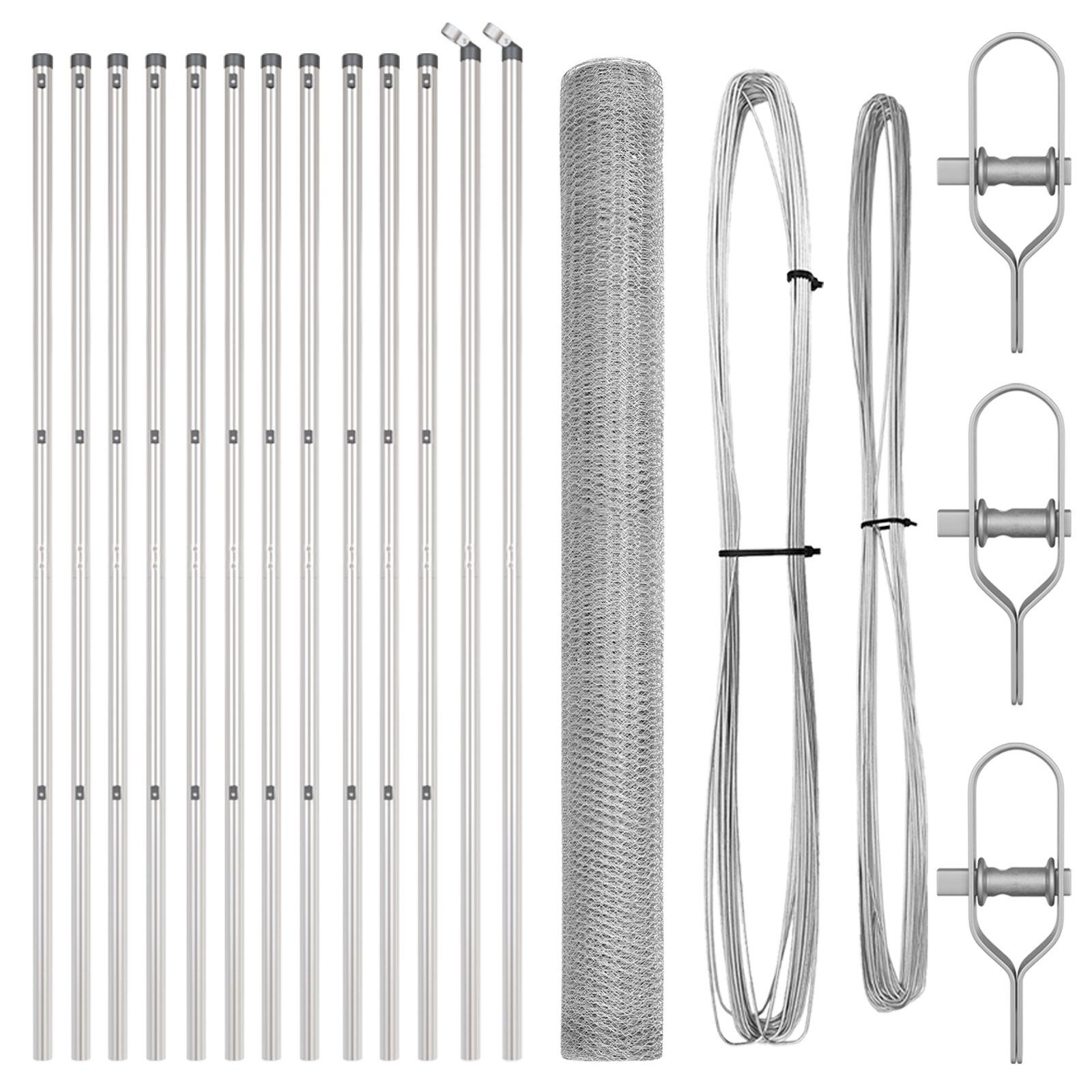 Hegn Sæt Sæt af 2 Galvaniseret stål 25 x 1,5 m Holdbart
