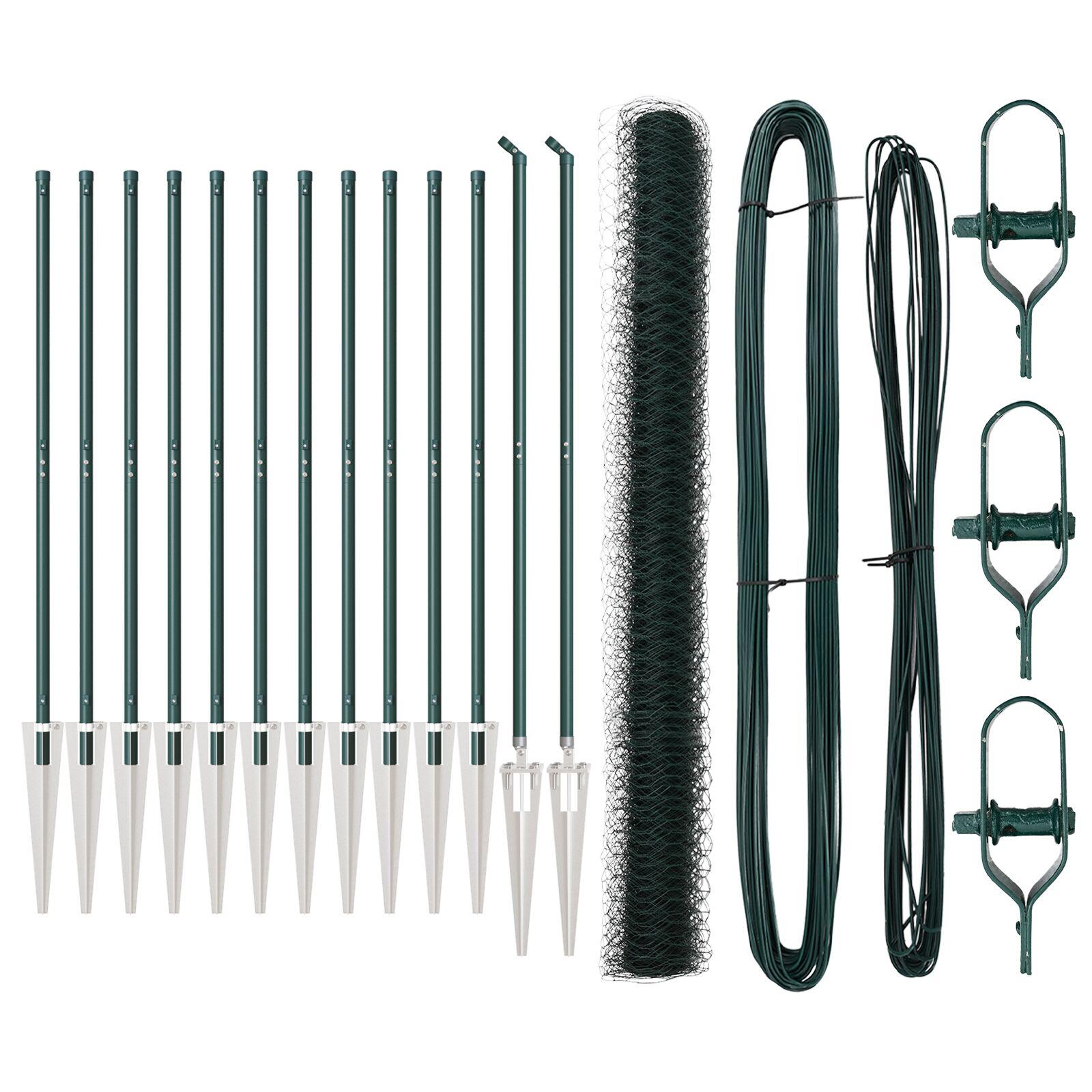 Hegn Sæt Sæt af 2 Grøn Metal 25 x 1.5 m Slidstærk