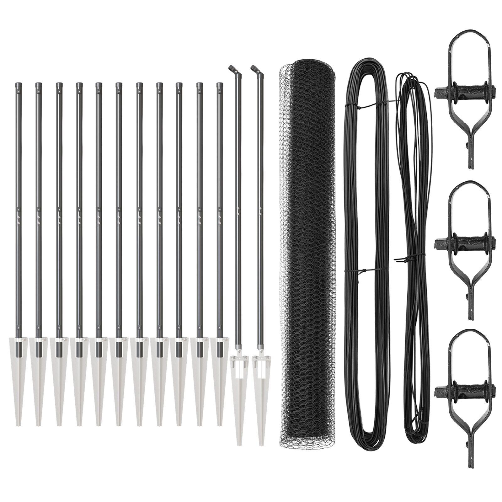 Hegnsæt Sæt af 2 Grå Metal, Plastik 25 x 1,2 m Robust