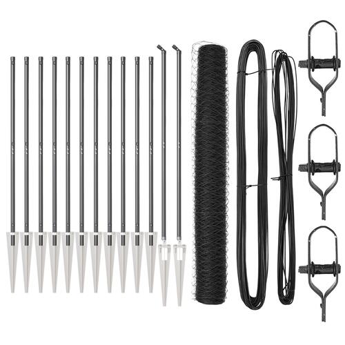 Hegn Sæt Sæt af 2 Grå Metal Standard Holdbar