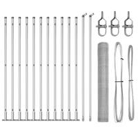 Hegn Sæt 2 stk Galvaniseret stål 25 x 1,2 m Holdbart