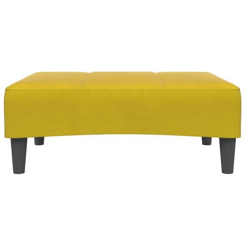 Fodskammel 77x55x31 cm velour gul