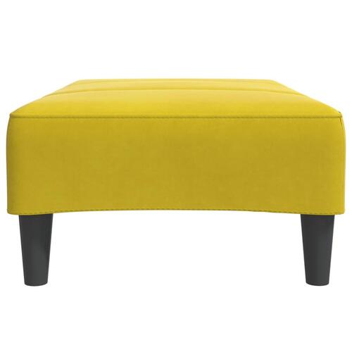 Fodskammel 77x55x31 cm velour gul