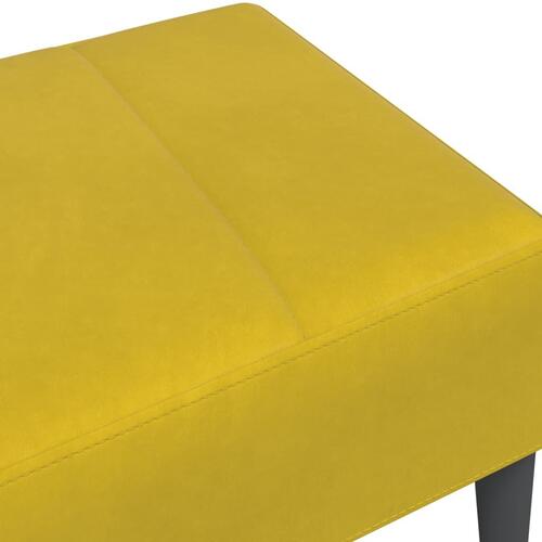 Fodskammel 77x55x31 cm velour gul