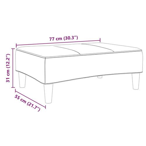 Fodskammel 77x55x31 cm velour gul