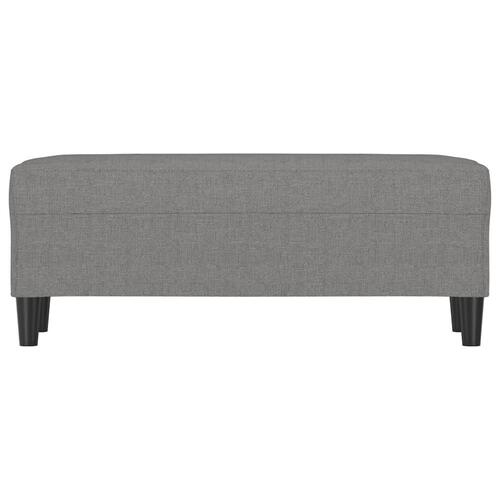 Bænk 100x35x41 cm stof mørkegrå