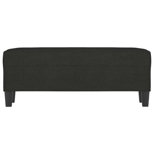 Bænk 100x35x41 cm stof sort