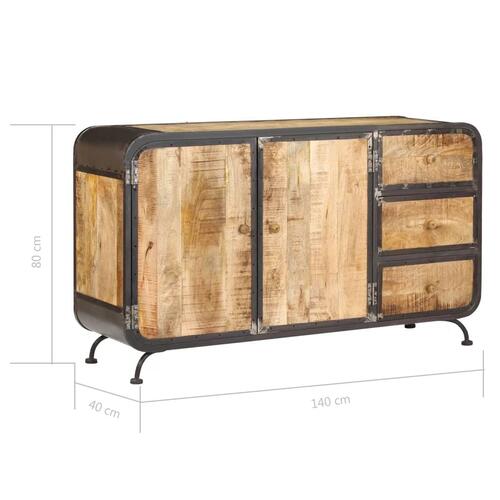 Skænk 140 x 40 x 80 cm massivt mangotræ
