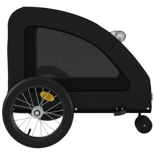 Cykeltrailer til kæledyr oxfordstof og jern sort