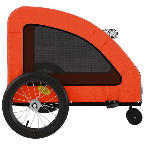 Cykeltrailer til kæledyr oxfordstof og jern orange