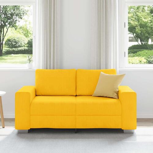 Elskovssofa 120 cm fløjlsstof lysegul