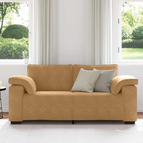 Elskovssofa 140 cm fløjl brun