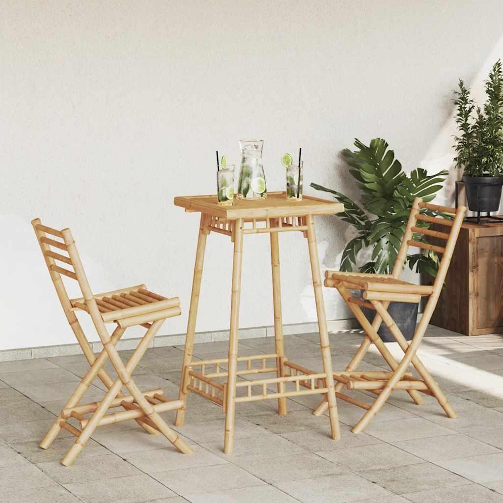 Udendørs Bar T Ø55X100 Cm Bambus - Rund / table 2 chair