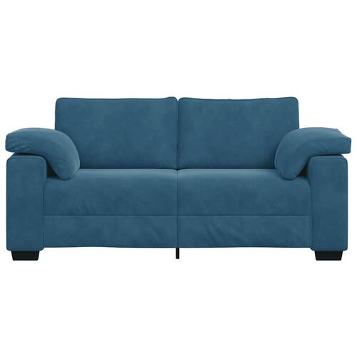 Elskovssofa 140 cm fløjl blå