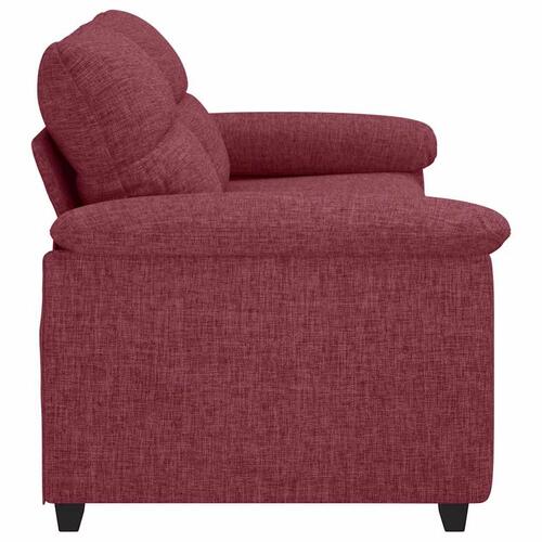 2-personers sofa 140 cm stof vinrød