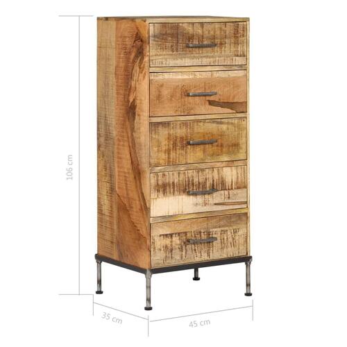 Kommode massivt mangotræ 45 x 35 x 106 cm