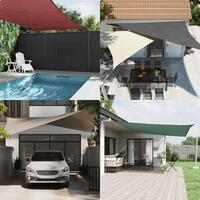 Solsejl 2x2x2 m 100 % polyesterstof gul