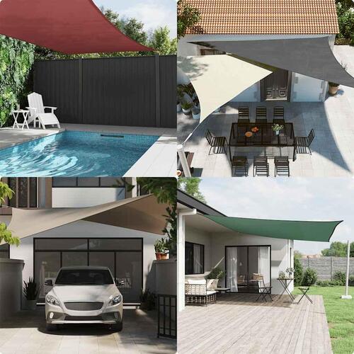 Solsejl 2x2x2 m 100 % polyesterstof gul