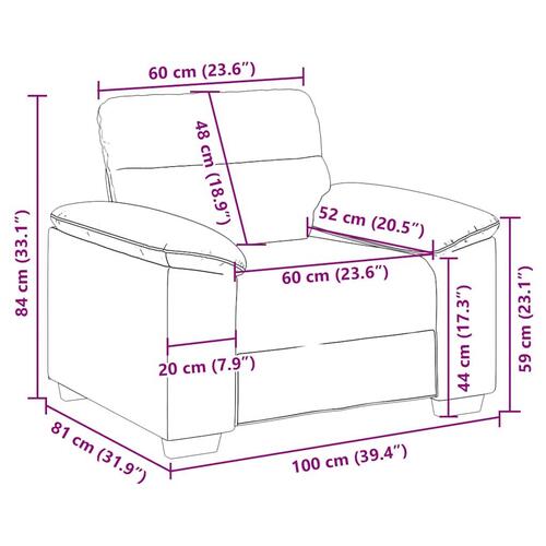 Lænestol 60 cm stof vinrød