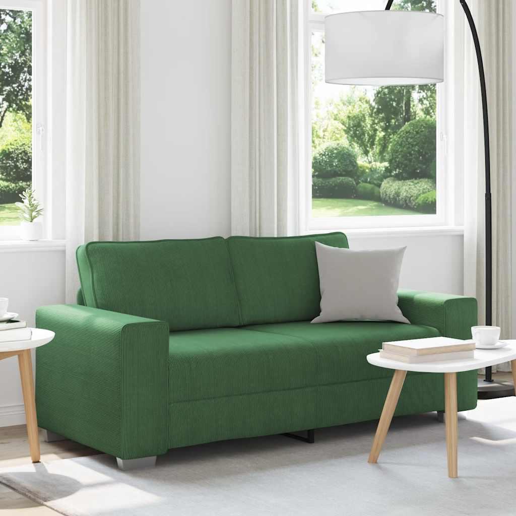 Elskovssofa 140 cm fløjlsstof junglegrøn