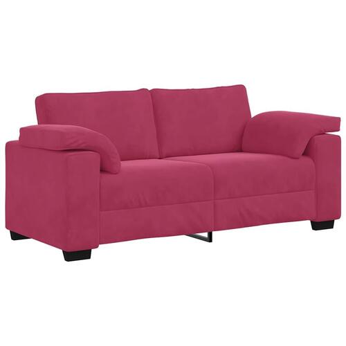 Elskovssofa 140 cm fløjl vinrød