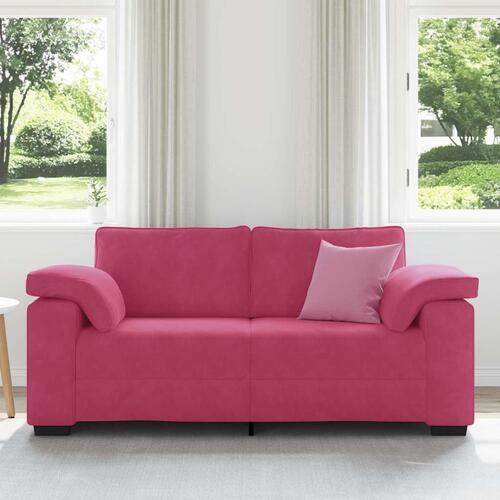 Elskovssofa 140 cm fløjl vinrød