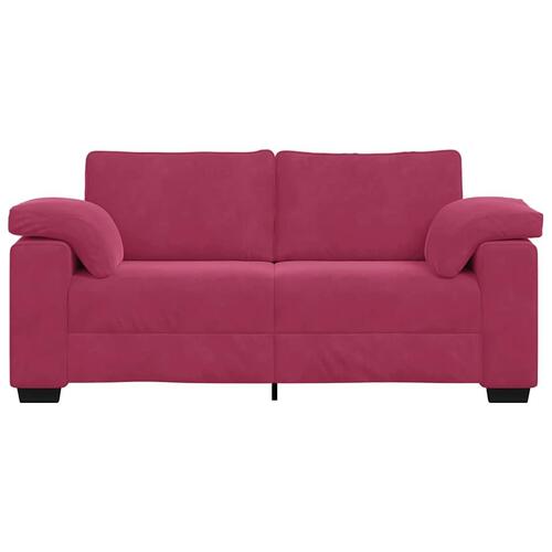 Elskovssofa 140 cm fløjl vinrød
