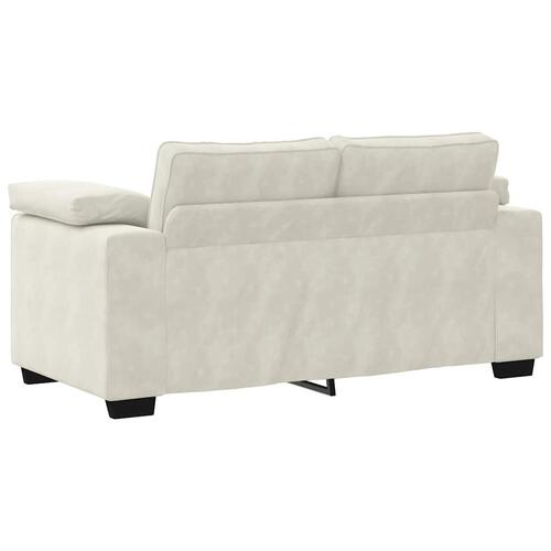 Elskovssofa 120 cm fløjl cremefarvet