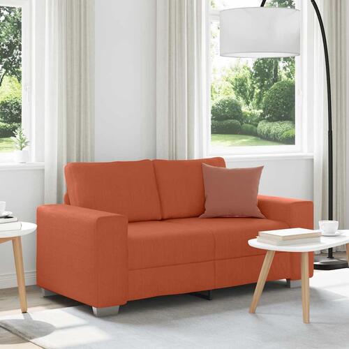 Elskovssofa 120 cm fløjlsstof rød orange