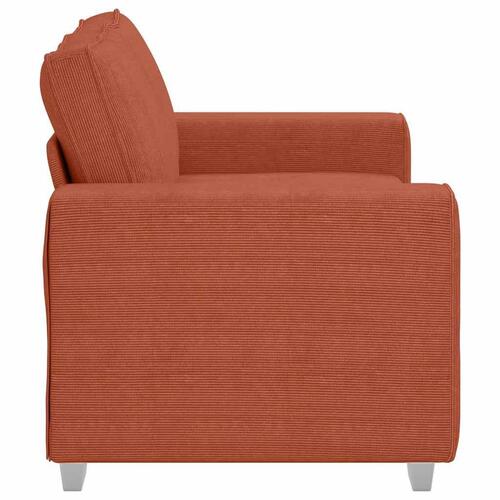 Elskovssofa 120 cm fløjlsstof rød orange