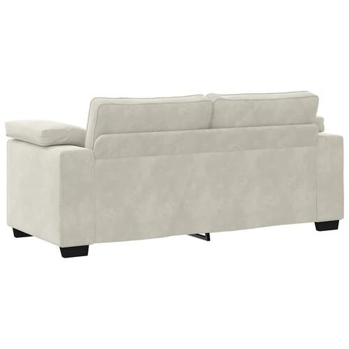 Elskovssofa 140 cm fløjl cremefarvet