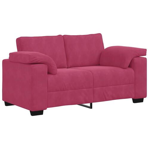 Elskovssofa 120 cm fløjl vinrød