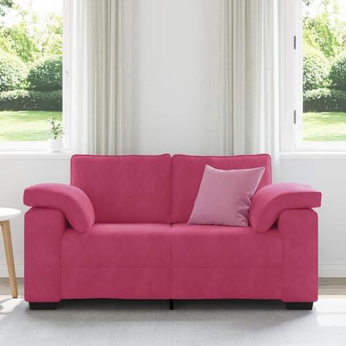 Elskovssofa 120 cm fløjl vinrød