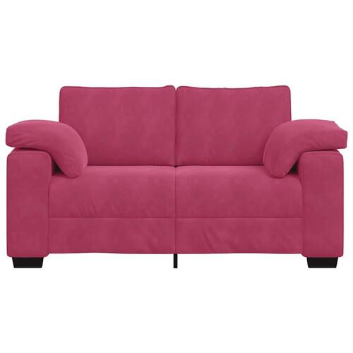 Elskovssofa 120 cm fløjl vinrød