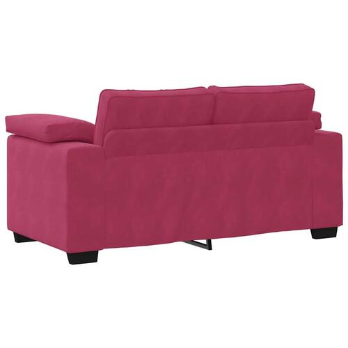 Elskovssofa 120 cm fløjl vinrød