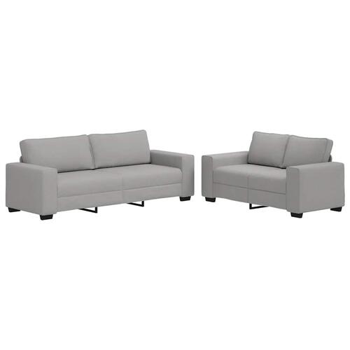 2 personers sofa med hynder stof skygrå