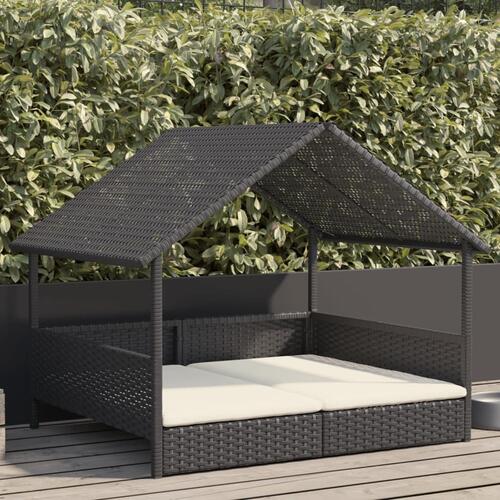 Hundehus med hynde polyrattan