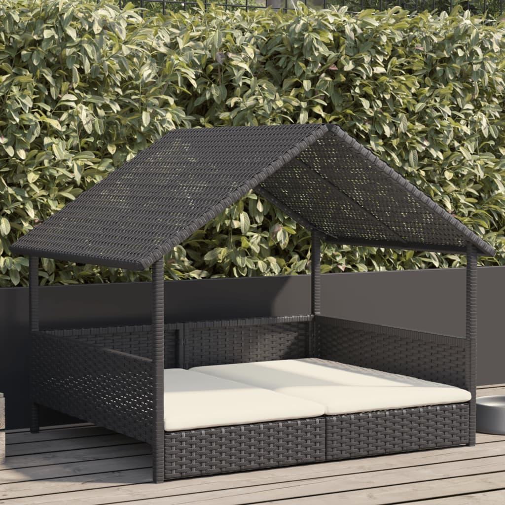 Hundehus med hynde polyrattan