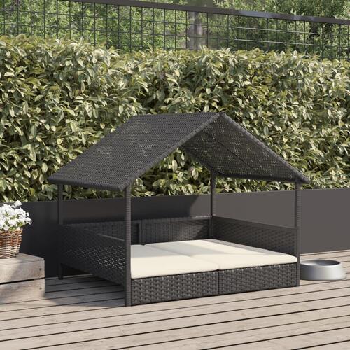 Hundehus med hynde polyrattan