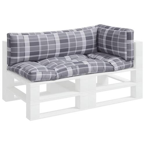 Pallehynder 3 stk. stof gråternet