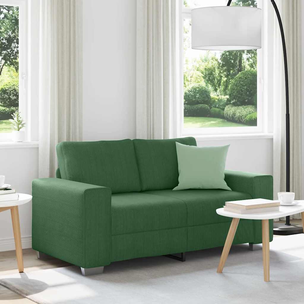 Elskovssofa 120 cm fløjlsstof junglegrøn