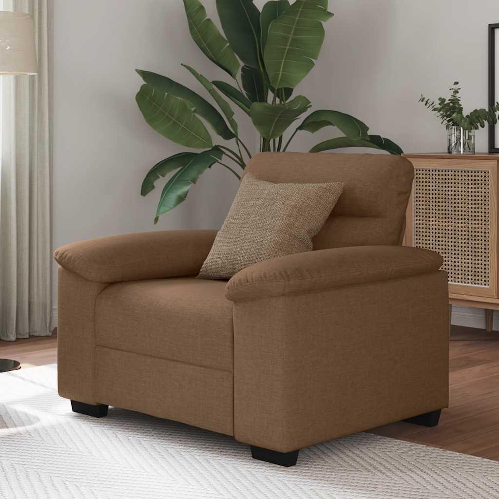Lænestol 60 cm stof brun
